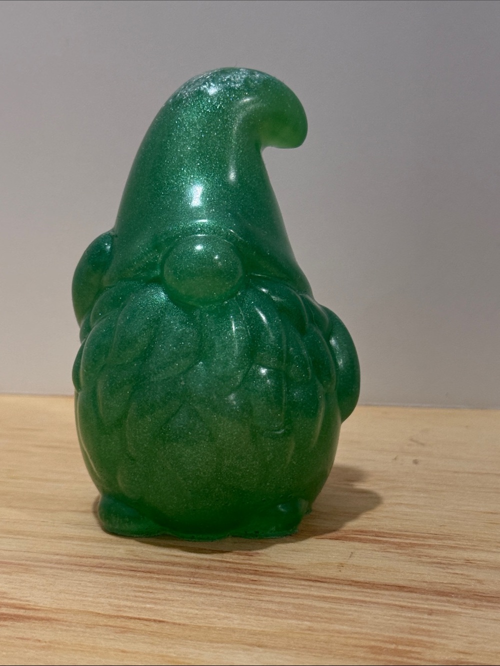 Green Sparkle Gnome Figurine - Decorative Home Accent - Picture 1 of 8